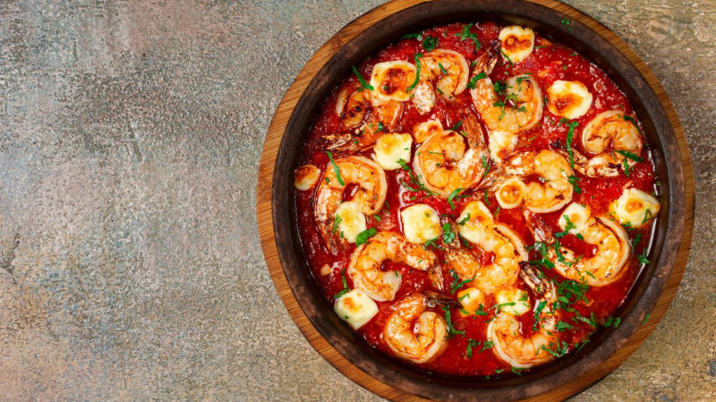 Shrimps in Tomato & Feta Cheese